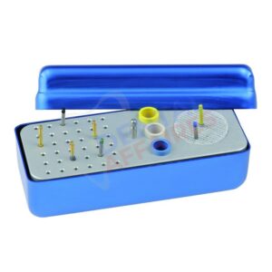 Boite de stérilisation "mini endo mixte" aluminium (14 x 5.5 x 5 cm) - Nichrominox